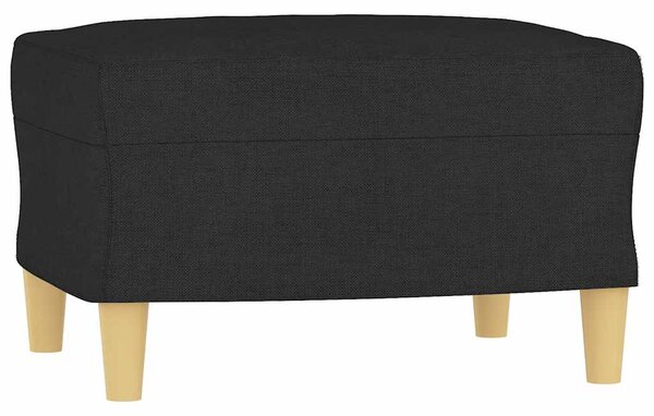 Křeslo s podnožkou černé 60 cm textil 3200997