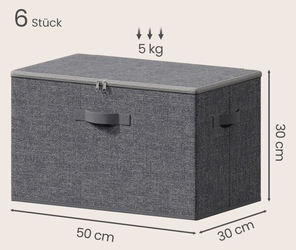 Sada šesti úložných boxů RZBB35050GN03 (6 ks)