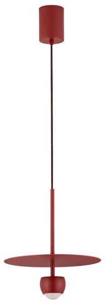 Nova Luce Červené kovové závěsné LED světlo Edem 30 cm