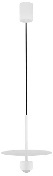 Nova Luce Bílé kovové závěsné LED světlo Edem 30 cm
