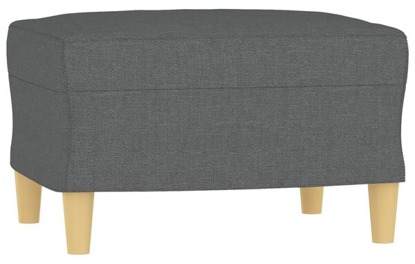 Křeslo s podnožkou tmavě šedé 60 cm textil 3200994
