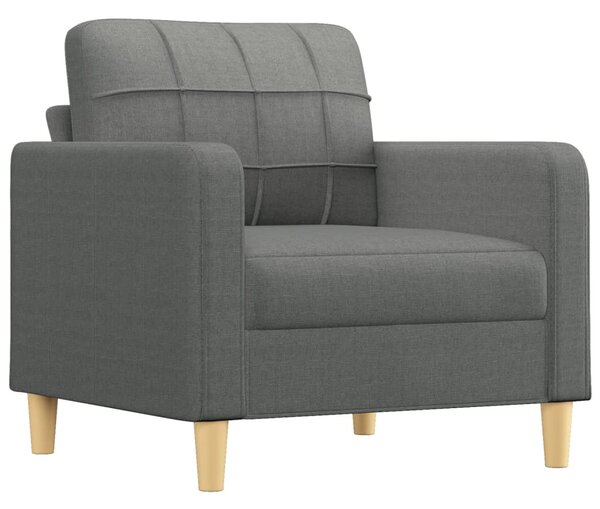 Křeslo s podnožkou tmavě šedé 60 cm textil 3200994