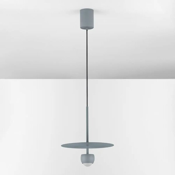 Nova Luce Modrošedé kovové závěsné LED světlo Edem 30 cm