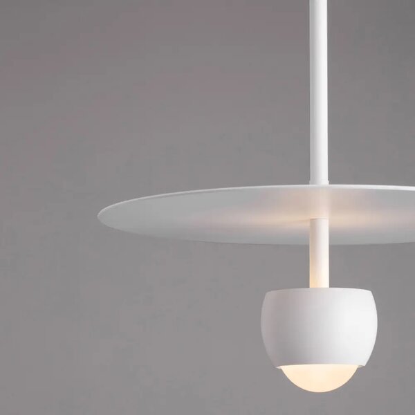 Nova Luce Bílé kovové závěsné LED světlo Edem 30 cm
