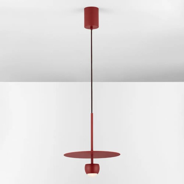 Nova Luce Červené kovové závěsné LED světlo Edem 30 cm