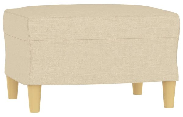 Křeslo s podnožkou krémové 60 cm textil 3200995