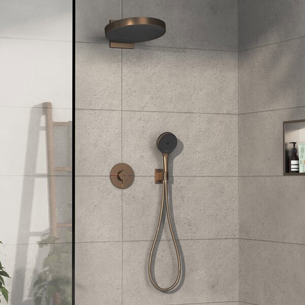 Hansgrohe ShowerSelect Comfort S Termostat pod omítku pro 2 spotřebiče, kartáčovaný bronz 15554140