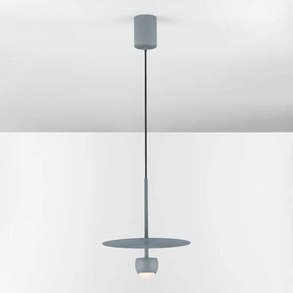 Nova Luce Modrošedé kovové závěsné LED světlo Edem 30 cm