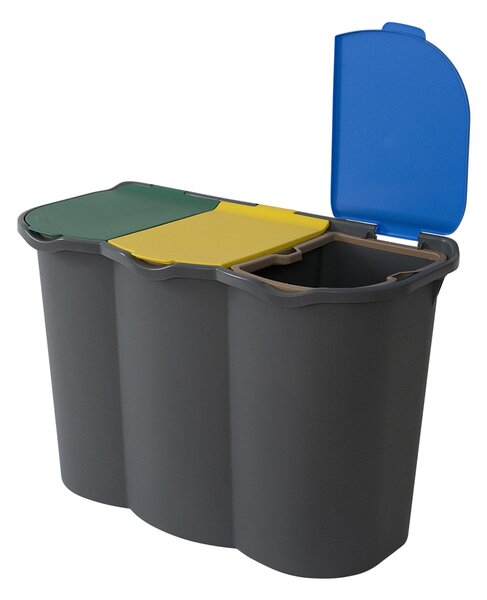 BELLI e FORTI s.r.l. Belli E Forti sestava na tříděný odpad UNICA, černá, plast, 80 L