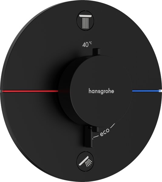 Hansgrohe ShowerSelect Comfort S Termostat pod omítku pro 2 spotřebiče, matná černá 15554670