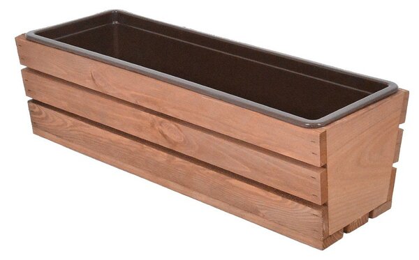 Dřevěný truhlík 51 cm Modern – Rojaplast