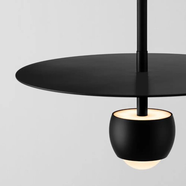 Nova Luce Černé kovové závěsné LED světlo Edem 30 cm