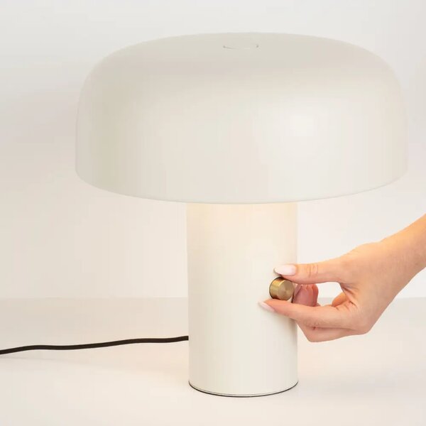 Nova Luce Krémová kovová stolní LED lampa Noelia