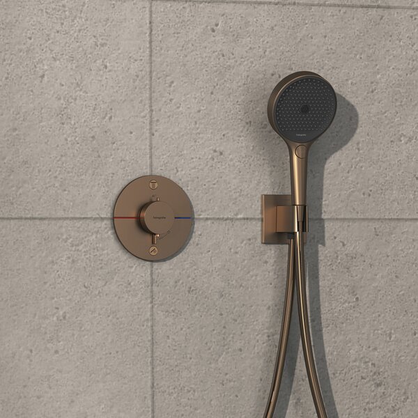Hansgrohe ShowerSelect Comfort S Termostat pod omítku pro 2 spotřebiče, kartáčovaný bronz 15554140