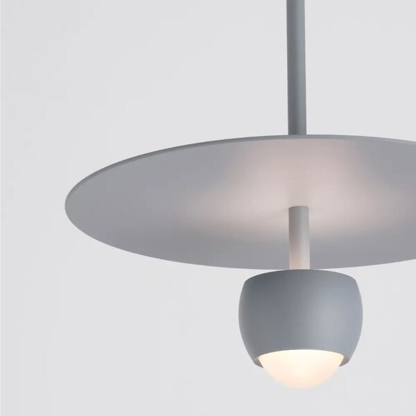 Nova Luce Modrošedé kovové závěsné LED světlo Edem 30 cm