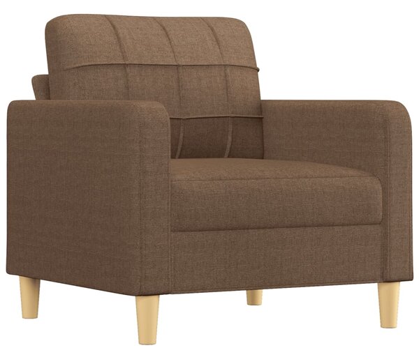Křeslo s podnožkou hnědé 60 cm textil 3200996