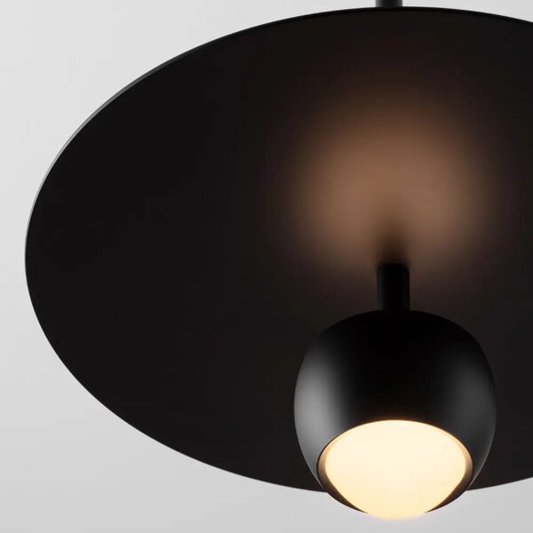 Nova Luce Černé kovové závěsné LED světlo Edem 30 cm