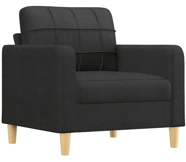 Křeslo s podnožkou černé 60 cm textil 3200997