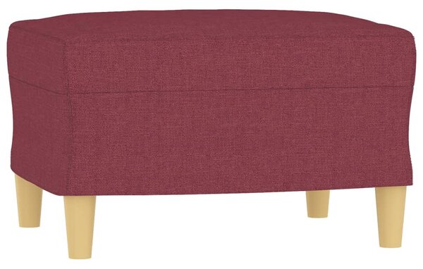 Křeslo s podnožkou vínové 60 cm textil 3200999