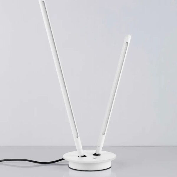 LÉTO -15% Nova Luce Bílá kovová stolní LED lampa Intec