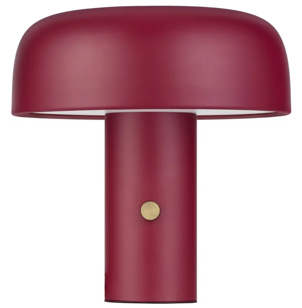 Nova Luce Červená kovová stolní LED lampa Noelia