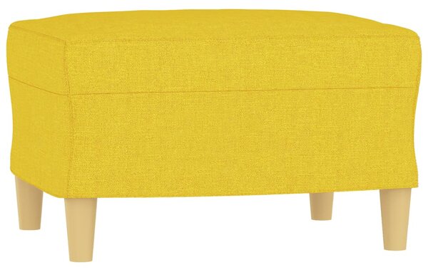 Křeslo s podnožkou světle žluté 60 cm textil 3201070