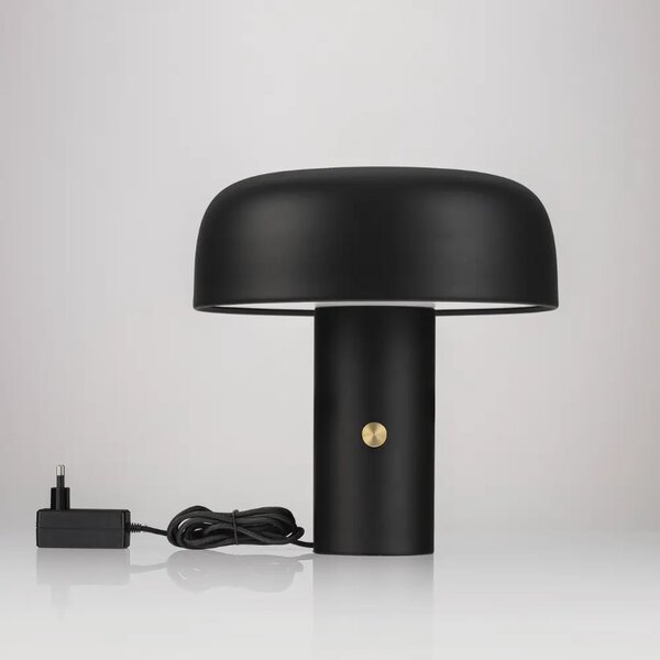 Nova Luce Černá kovová stolní LED lampa Noelia