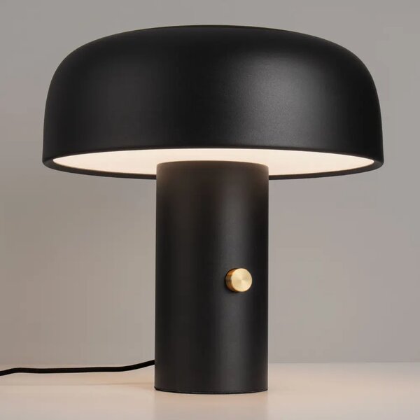 Nova Luce Černá kovová stolní LED lampa Noelia