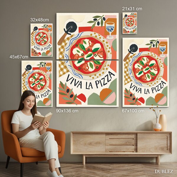 DUBLEZ | Nástěnný obraz do kuchyně - Viva La Pizza | UV tisk, Premium