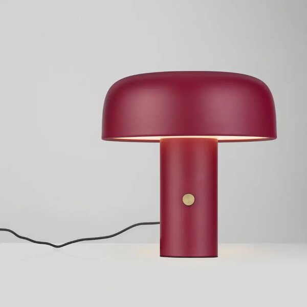 Nova Luce Červená kovová stolní LED lampa Noelia