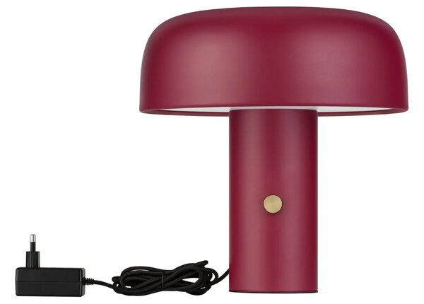 Nova Luce Červená kovová stolní LED lampa Noelia