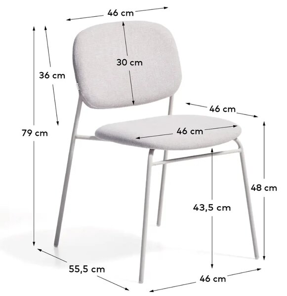 LÉTO -15% Kave Home Béžová jídelní židle Meli