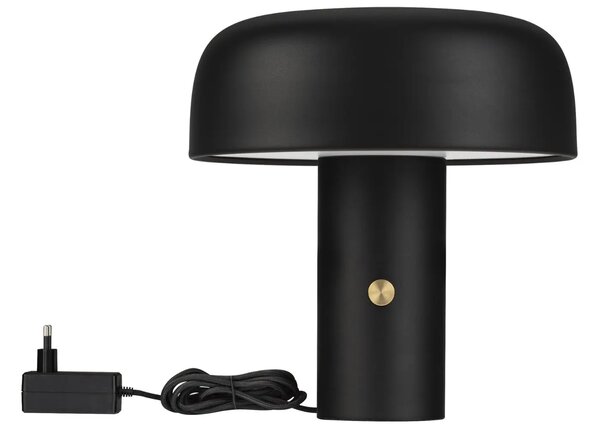 Nova Luce Černá kovová stolní LED lampa Noelia
