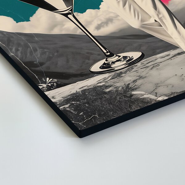 DUBLEZ | Retro pop art obraz - Gentleman s Martini | UV tisk, Premium