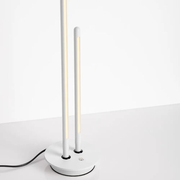 LÉTO -15% Nova Luce Bílá kovová stolní LED lampa Intec