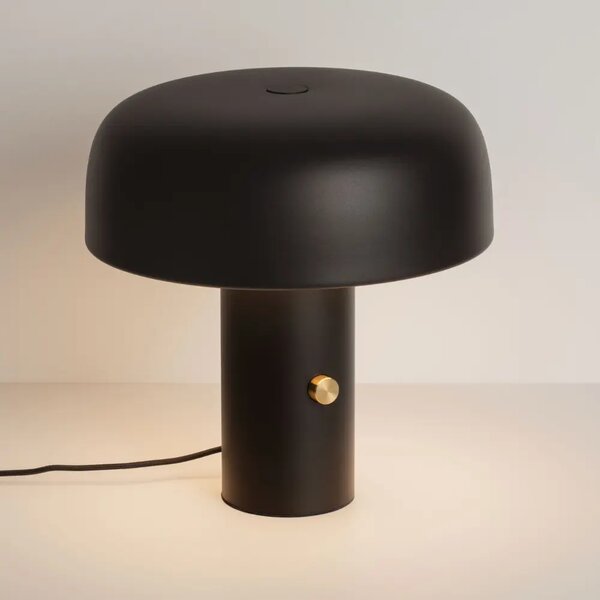 Nova Luce Černá kovová stolní LED lampa Noelia