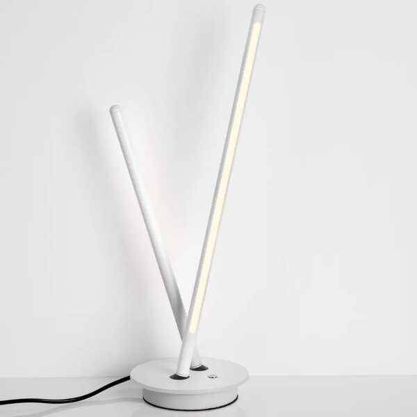 LÉTO -15% Nova Luce Bílá kovová stolní LED lampa Intec