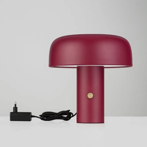 Nova Luce Červená kovová stolní LED lampa Noelia