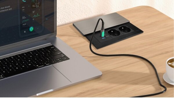 Solight PP128C-PD20 - Vestavná zásuvka 20W 2Z + USB-A + USB-C