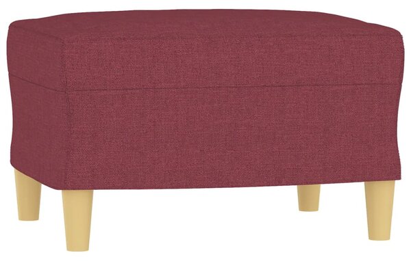 Křeslo s podnožkou vínové 60 cm textil 3201190