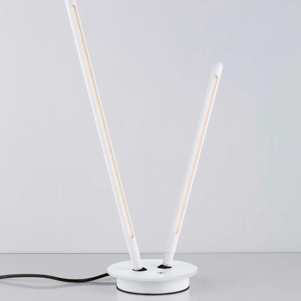 LÉTO -15% Nova Luce Bílá kovová stolní LED lampa Intec