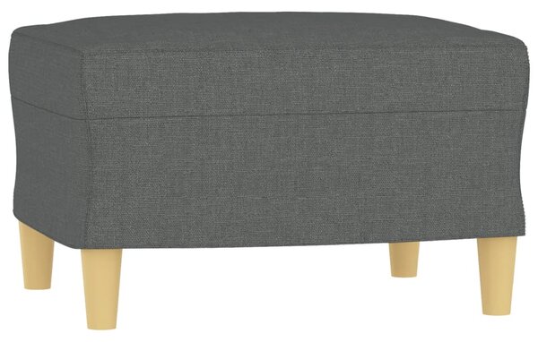 Křeslo s podnožkou tmavě šedé 60 cm textil 3201185
