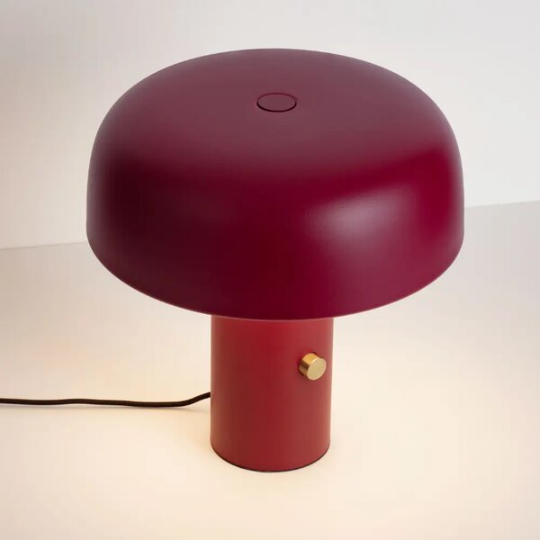 Nova Luce Červená kovová stolní LED lampa Noelia