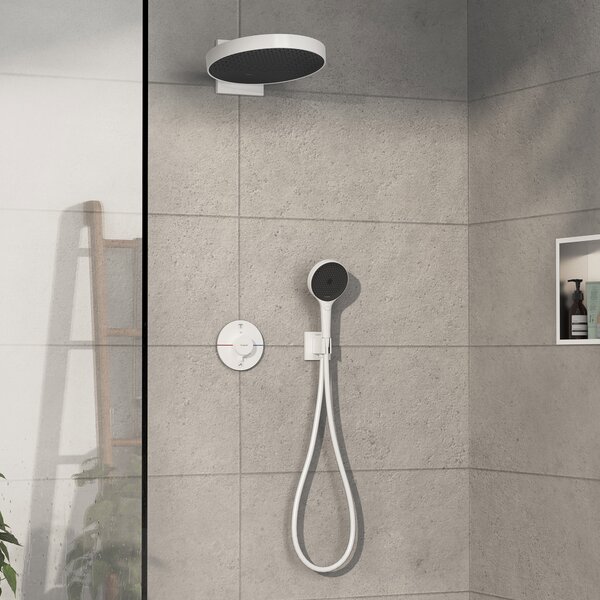 Hansgrohe ShowerSelect Comfort S Termostat pod omítku pro 2 spotřebiče, matná bílá 15554700