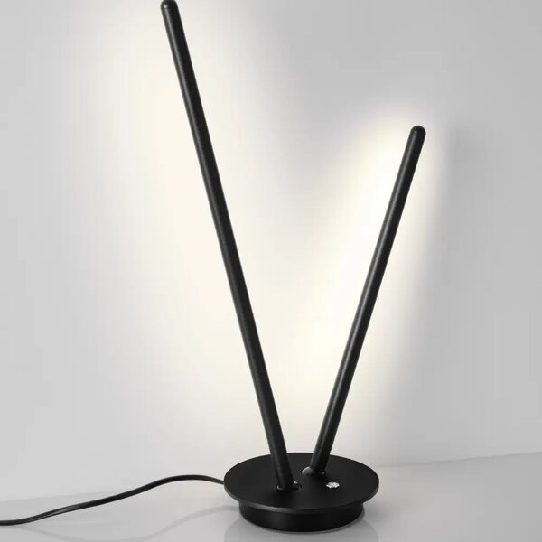 LÉTO -15% Nova Luce Černá kovová stolní LED lampa Intec