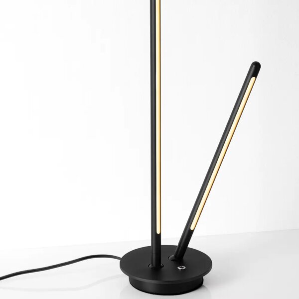 LÉTO -15% Nova Luce Černá kovová stolní LED lampa Intec