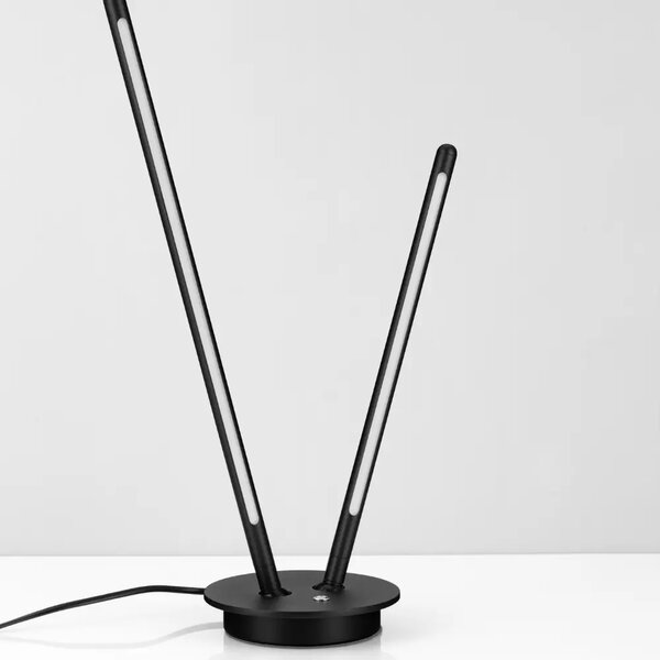 LÉTO -15% Nova Luce Černá kovová stolní LED lampa Intec