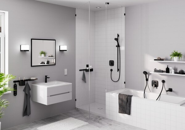 Hansgrohe Logis páková umyvadlová baterie 110 Fine bez odtokové soupravy, matná černá 71253670