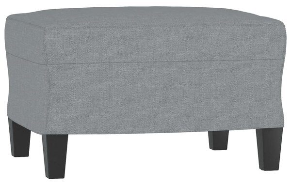 Křeslo s podnožkou světle šedé 60 cm textil 3201029