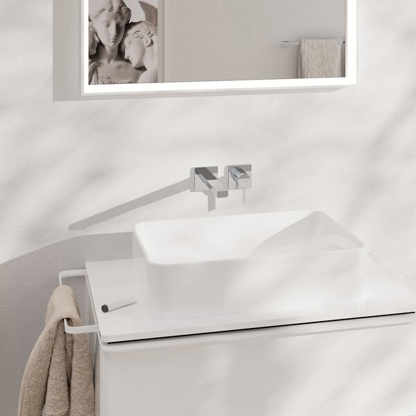 Hansgrohe Tecturis E Páková umyvadlová baterie pod omítku, montáž na stěnu EcoSmart+ s výtokem 22,5 cm, chrom 73051000